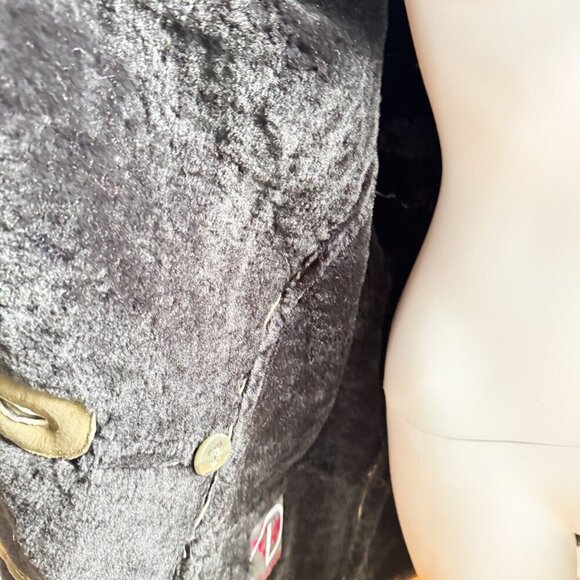 Vintage Dagorret Suede Sheepskin Lined Winter Coat L - Picture 6 of 8